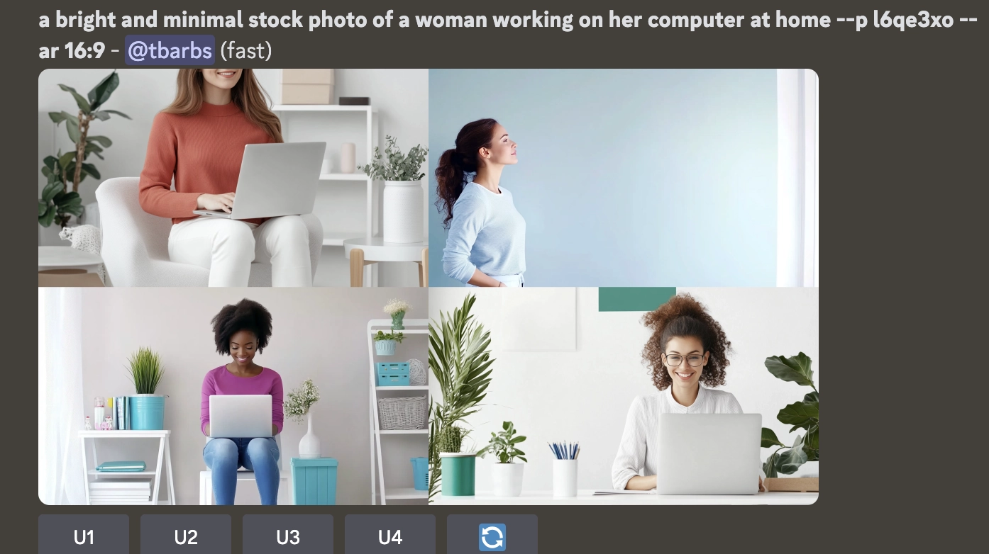 Photos generated by Moodboard Personalization in Midjourney